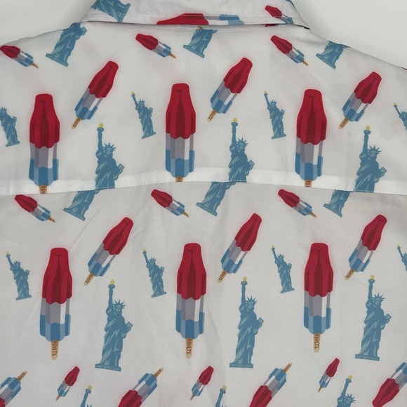NWT RSVLTS America Pops and Freedom Button Down Shirt Sz Large - Picture 5 of 5